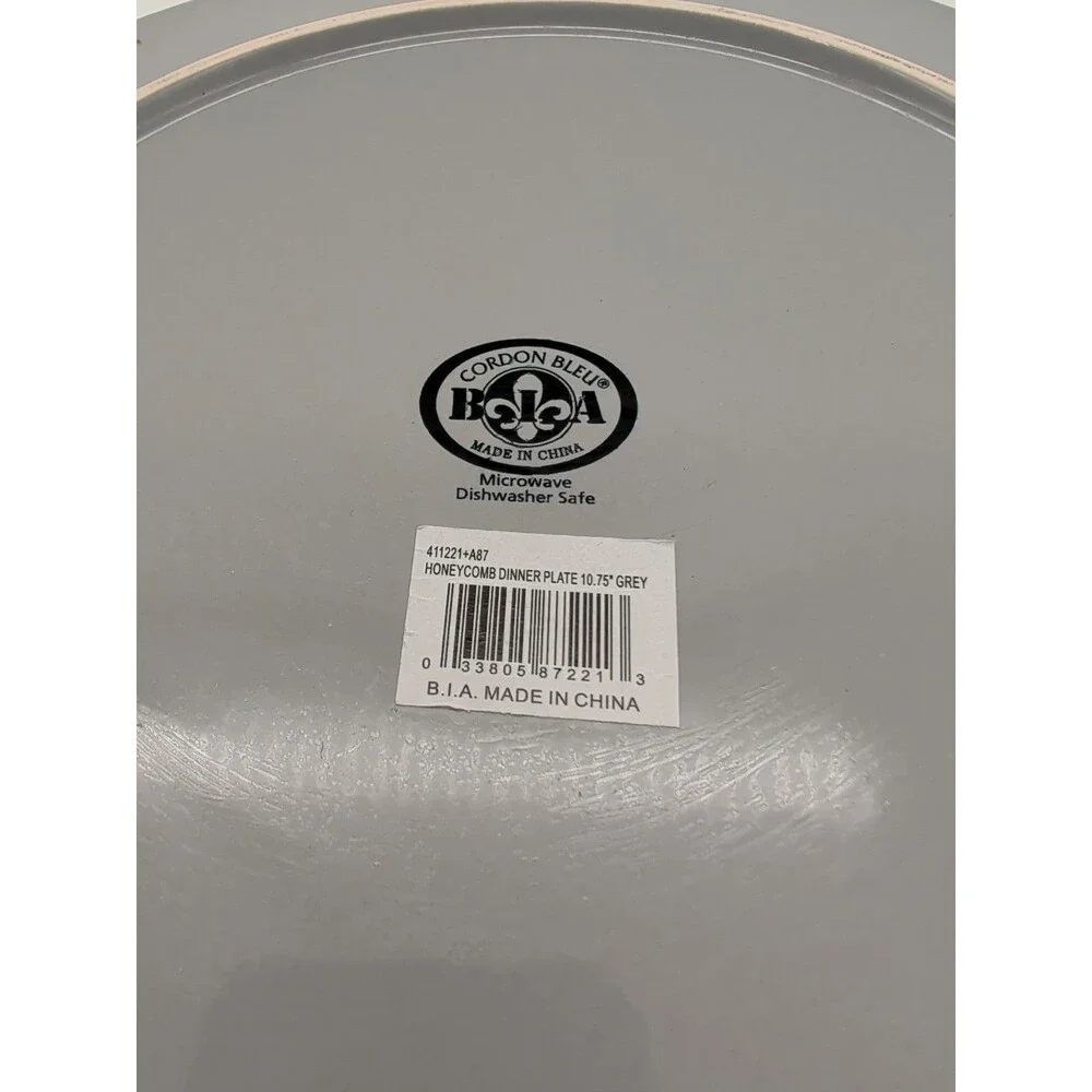 BIA Cordon Bleu Gray Honeycomb Plate Dinner